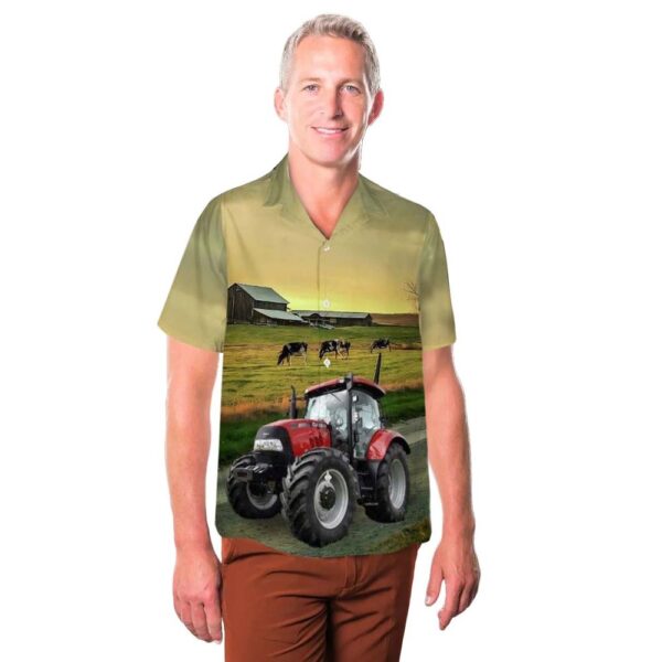 New Case IH MAXXUM 110 Tractors Aloha Hawaiian Shirt New Case IH MAXXUM 110 Tractors Aloha Hawaiian Shirt