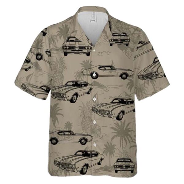 Oldsmobile Cutlass 1969 Silhouette Hawaiian Shirt For Men And Women Oldsmobile Cutlass 1969 Silhouette Hawaiian Shirt For Men And Women