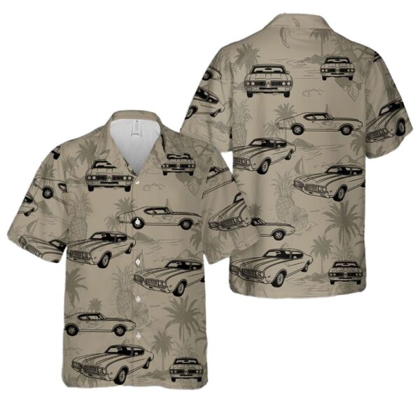Oldsmobile Cutlass 1969 Silhouette Hawaiian Shirt For Men And Women Oldsmobile Cutlass 1969 Silhouette Hawaiian Shirt For Men And Women