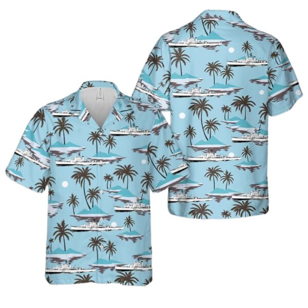 Royal Canadian Navy HMCS Inch Arran FFE 308 Prestonian-class frigate Hawaiian Shirt Outfit