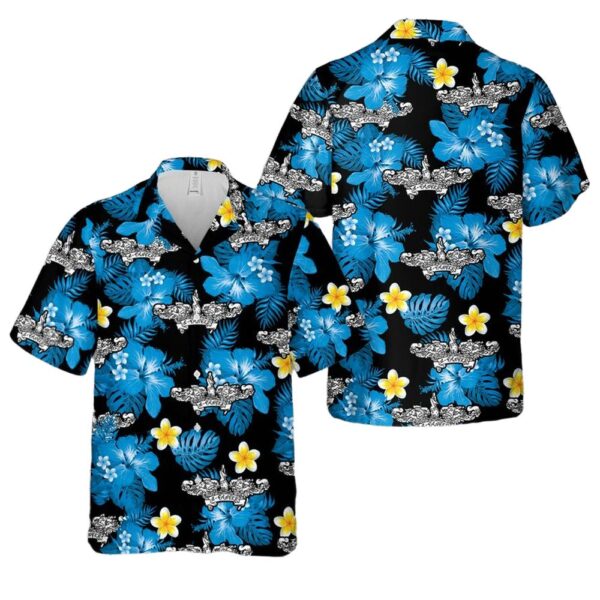 Submarine Machinist’s Mate A-Ganger Dolphins Silhouette Cheap Hawaiian Shirt