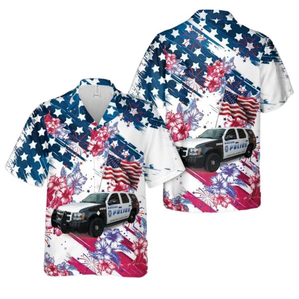 Texas Dallas Police Department 4th Of July Cheap Hawaiian Shirt Texas Dallas Police Department 4th Of July Cheap Hawaiian Shirt