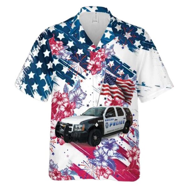 Texas Dallas Police Department 4th Of July Cheap Hawaiian Shirt Texas Dallas Police Department 4th Of July Cheap Hawaiian Shirt