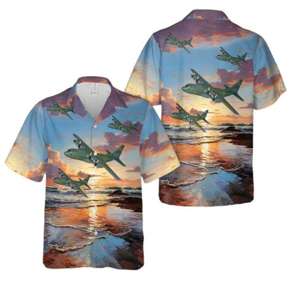 US Air Force Lockheed C-130 Hercules Euro-Lizard camo scheme Aloha Hawaiian Shirt US Air Force Lockheed C-130 Hercules Euro-Lizard camo scheme Aloha Hawaiian Shirt