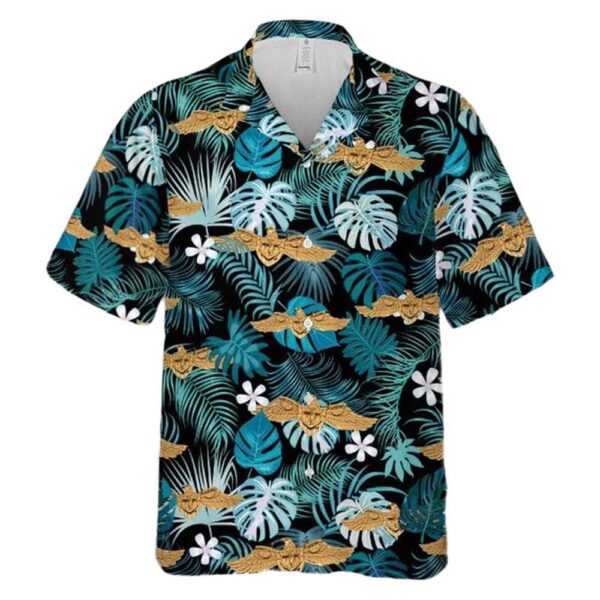 US Navy Strategic Sealift Officer Warfare Badge Aloha Hawaiian Shirt