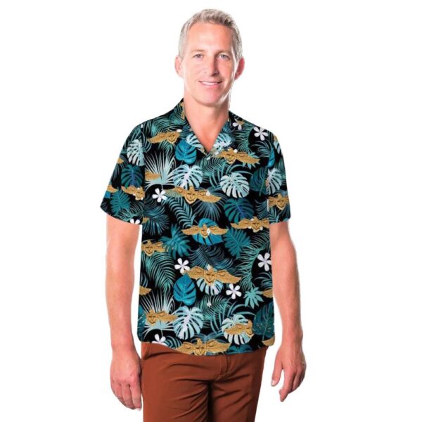 US Navy Strategic Sealift Officer Warfare Badge Aloha Hawaiian Shirt