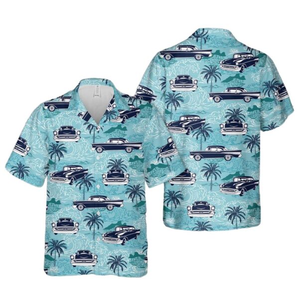 Chevrolet Bel Air 1957 Silhouette Hawaiian Shirt Cheap