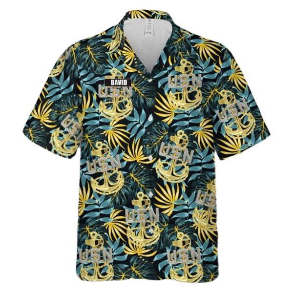 Custom Name US Navy Chief Hawaiian Shirt Cheap