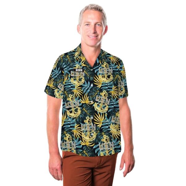 Custom Name US Navy Chief Hawaiian Shirt Cheap