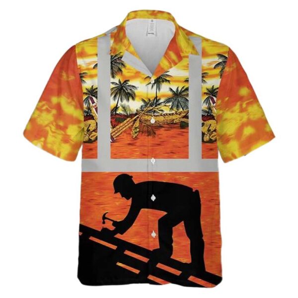 Roofer Tropical Button Up Hawaiian Shirt
