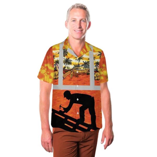 Roofer Tropical Button Up Hawaiian Shirt