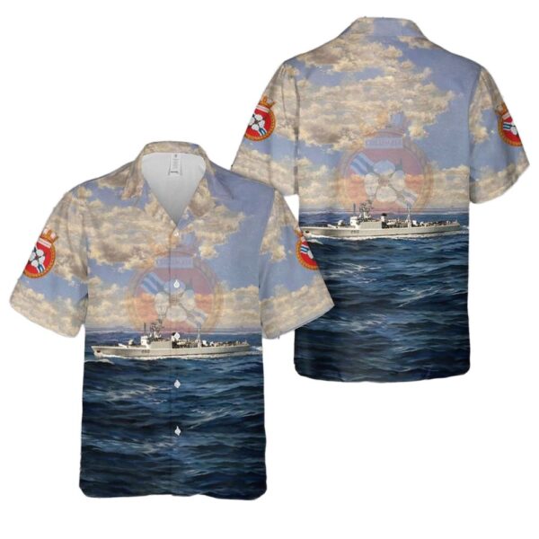 Royal Canadian Navy HMCS COLUMBIA (2nd) (260) Aloha Hawaiian Shirt Royal Canadian Navy HMCS COLUMBIA (2nd) (260) Aloha Hawaiian Shirt
