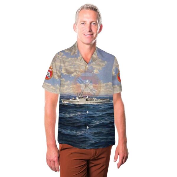 Royal Canadian Navy HMCS COLUMBIA (2nd) (260) Aloha Hawaiian Shirt Royal Canadian Navy HMCS COLUMBIA (2nd) (260) Aloha Hawaiian Shirt