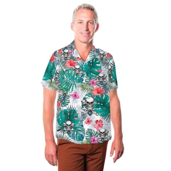 Skull Mechanic Hawaiian Shirt Man Skull Mechanic Hawaiian Shirt Man