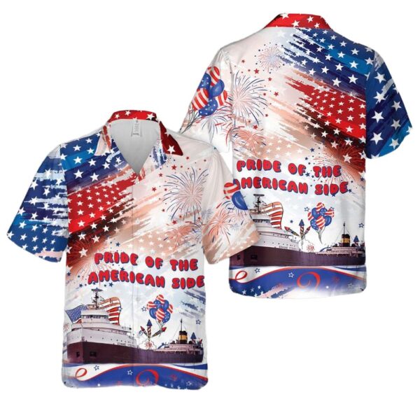 SS Edmund Fitzgerald 4th Of July Hawaiian Shirt For Men And Women SS Edmund Fitzgerald 4th Of July Hawaiian Shirt For Men And Women
