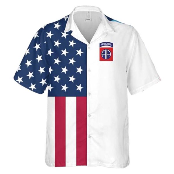 US Army 82nd Airborne Division 4th Of July Button Up Hawaiian Shirt US Army 82nd Airborne Division 4th Of July Button Up Hawaiian Shirt