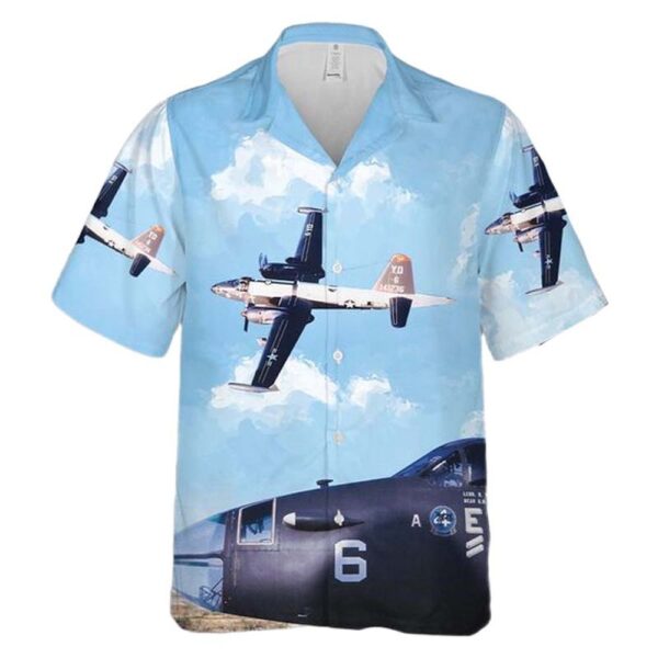 US Navy Patrol Squadron Four (VP-4) CAC6 Button Up Hawaiian Shirt US Navy Patrol Squadron Four (VP-4) CAC6 Button Up Hawaiian Shirt