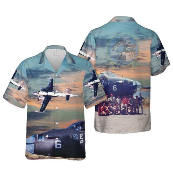 US Navy Patrol Squadron Four (VP-4) CAC6 V3 Hawaiian Shirt Man US Navy Patrol Squadron Four (VP-4) CAC6 V3 Hawaiian Shirt Man