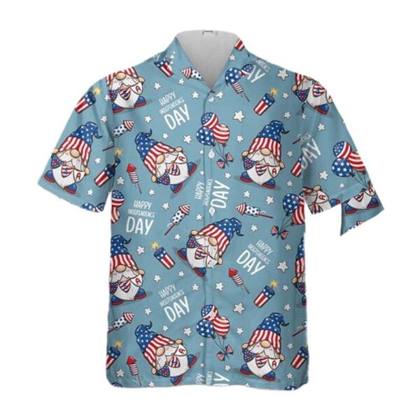 4th of July America Independence With Cute Gnome Hawaiian Shirt For Men And Women 4th of July America Independence With Cute Gnome Hawaiian Shirt For Men And Women