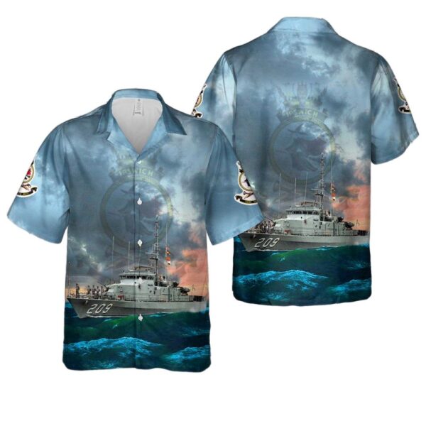 Royal Australian Navy HMAS Ipswich (FCPB 209) Fremantle-class patrol boat Aloha Hawaiian Shirt Royal Australian Navy HMAS Ipswich (FCPB 209) Fremantle-class patrol boat Aloha Hawaiian Shirt