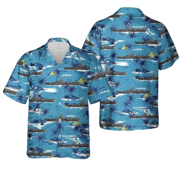 Royal Canadian Navy HMCS Bonaventure (CVL 22) Aloha Hawaiian Shirt Royal Canadian Navy HMCS Bonaventure (CVL 22) Aloha Hawaiian Shirt