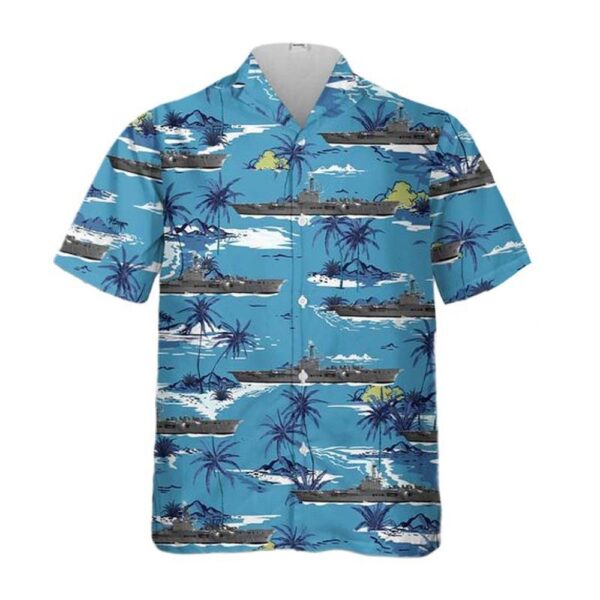 Royal Canadian Navy HMCS Bonaventure (CVL 22) Aloha Hawaiian Shirt Royal Canadian Navy HMCS Bonaventure (CVL 22) Aloha Hawaiian Shirt