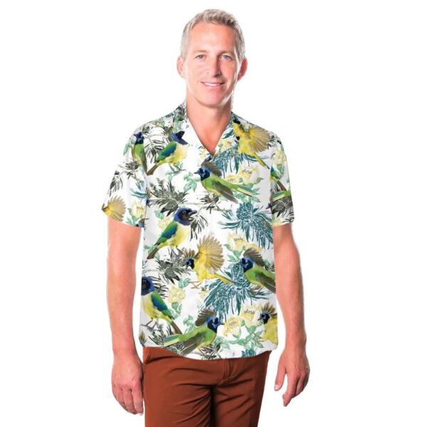 Green Jay Bird Hawaiian Shirt Outfit