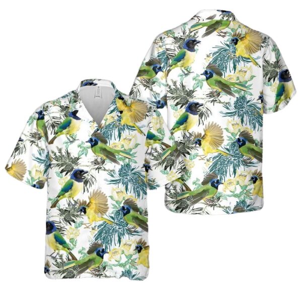 Green Jay Bird Hawaiian Shirt Outfit