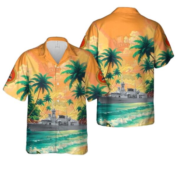 Royal Canadian Navy HMCS St John’s FFH 340 Aloha Hawaiian Shirt Royal Canadian Navy HMCS St John’s FFH 340 Aloha Hawaiian Shirt