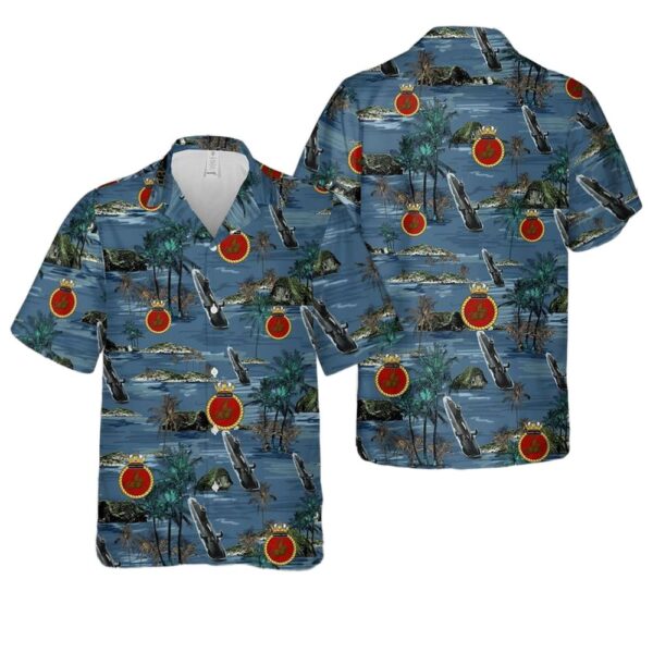 Royal Navy HMS Resolution (S22) Hawaiian Shirt Man Royal Navy HMS Resolution (S22) Hawaiian Shirt Man