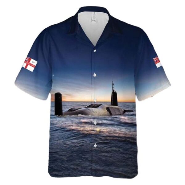 Royal Navy Vanguard class submarine HMS Vengeance (S31) Hawaiian Shirt Cheap
