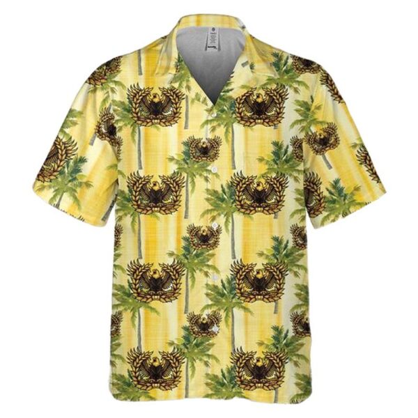 US Army Eagle Rising Warrant Officer Hawaiian Shirt Man US Army Eagle Rising Warrant Officer Hawaiian Shirt Man