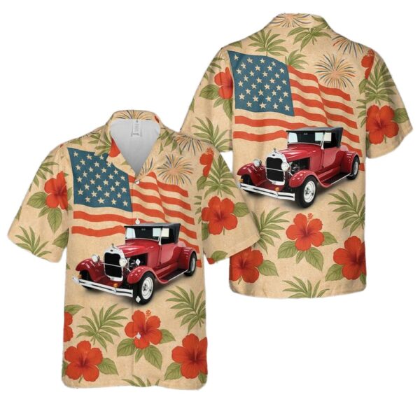 1929 Ford Model A 4th Of July Hawaiian Shirt Cheap 1929 Ford Model A 4th Of July Hawaiian Shirt Cheap