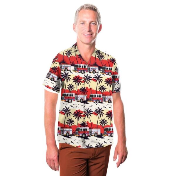 Annandale New Jersey Clinton Fire Department Hawaiian Shirt Man Annandale New Jersey Clinton Fire Department Hawaiian Shirt Man