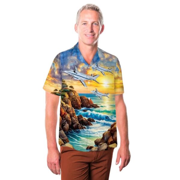 Beech 99 Ameriflight cargo freight carrier airplane Button Up Hawaiian Shirt