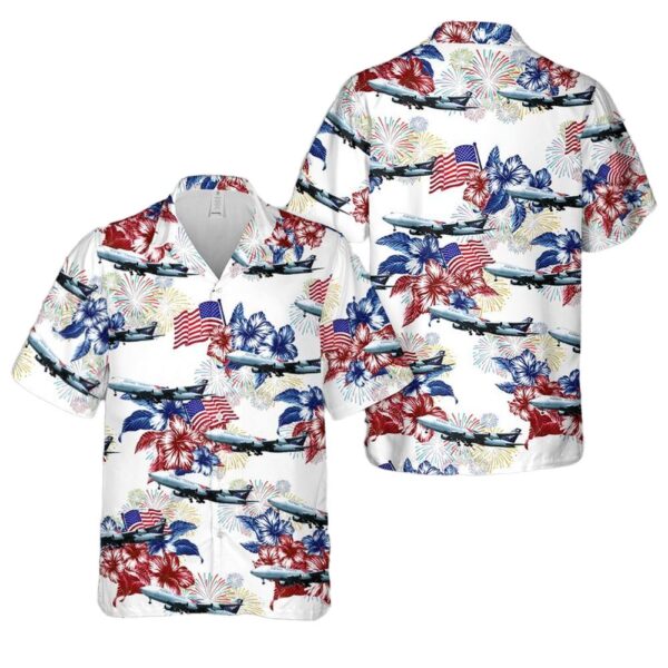 Flying Tiger Line Boeing 747-200 4th Of July Cheap Hawaiian Shirt