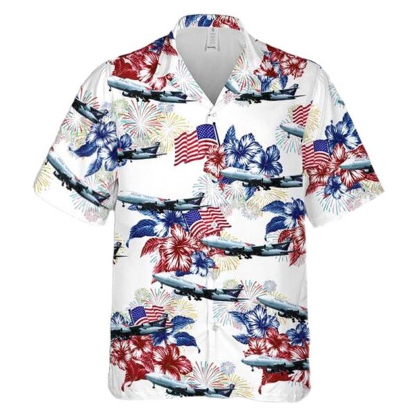 Flying Tiger Line Boeing 747-200 4th Of July Cheap Hawaiian Shirt