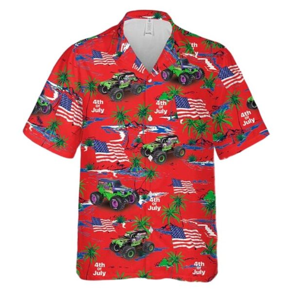 Grave Digger (monster truck) 4th Of July Aloha Hawaiian Shirt
