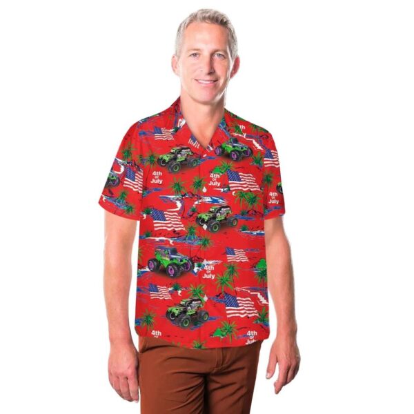 Grave Digger (monster truck) 4th Of July Aloha Hawaiian Shirt