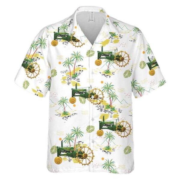 John Deere B (1935-1938) Tractor Hawaiian Shirt Man John Deere B (1935-1938) Tractor Hawaiian Shirt Man