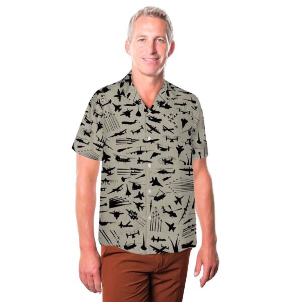 Military Aircraft Hawaiian Shirt Outfit Military Aircraft Hawaiian Shirt Outfit