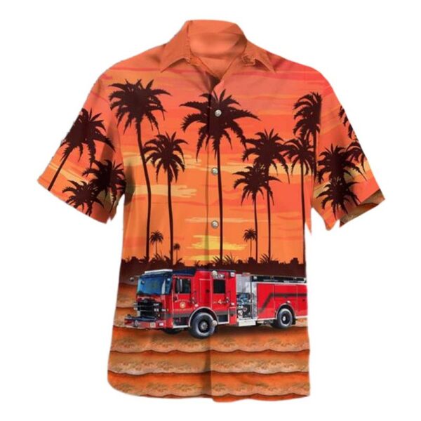 Morganton North Carolina Morganton Department of Public Safety Button Up Hawaiian Shirt