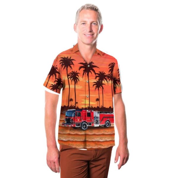Morganton North Carolina Morganton Department of Public Safety Button Up Hawaiian Shirt