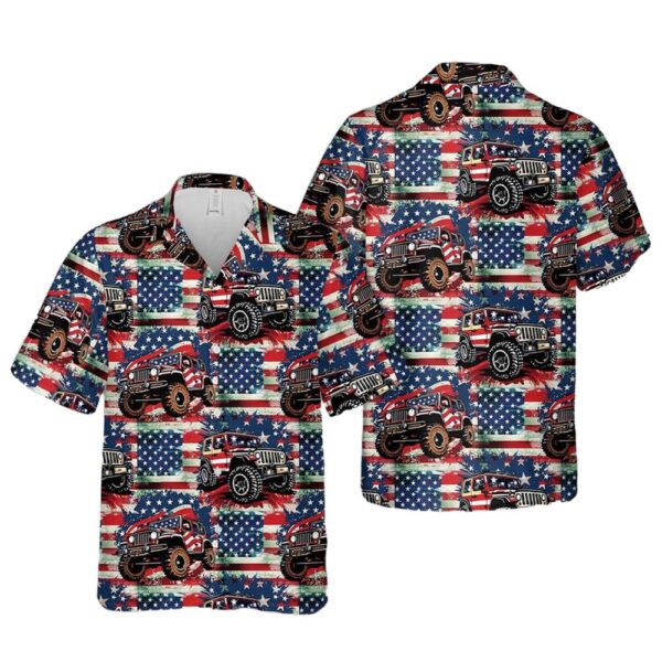 Offroad Independence Day America 4th Of July Aloha Hawaiian Shirt