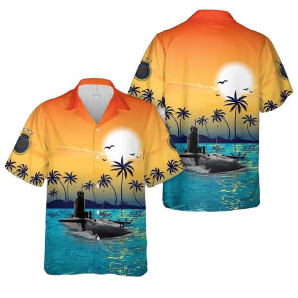Royal Navy HMS Renown (S26) Button Up Hawaiian Shirt Royal Navy HMS Renown (S26) Button Up Hawaiian Shirt