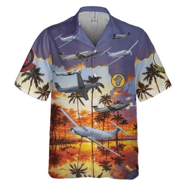US Air Force Pilatus U-28A Draco 319th Special Operations Sqns Hawaiian Shirt Man V2 US Air Force Pilatus U-28A Draco 319th Special Operations Sqns Hawaiian Shirt Man V2