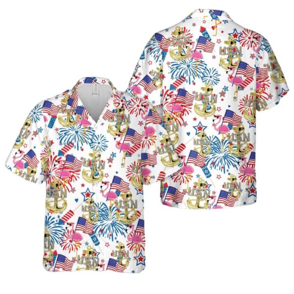 US Navy Chief 4th Of July Hawaiian Shirt Cheap