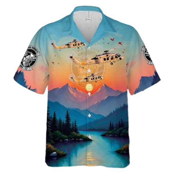US Navy HSC-22 HSC-22 Sikorsky UH-60A Blackhawk Aloha Hawaiian Shirt