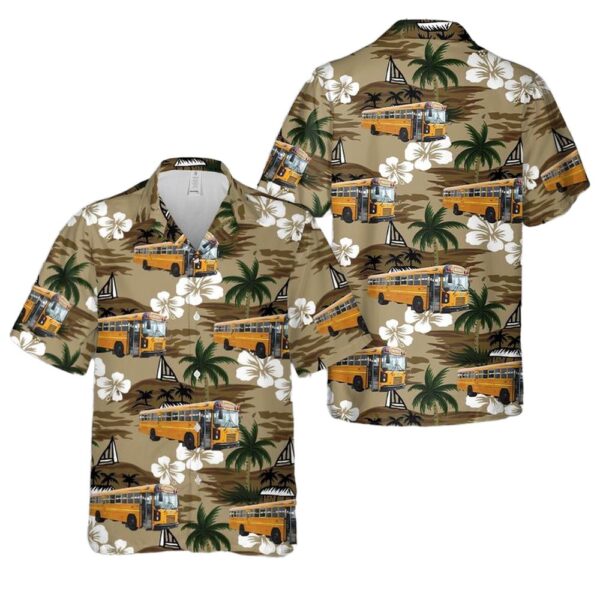 2018 Blue Bird All American FE 77 Passenger School Bus Hawaiian Shirt Cheap