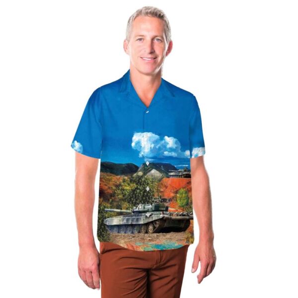 Finnish Army T-72 main battle tank Cheap Hawaiian Shirt Finnish Army T-72 main battle tank Cheap Hawaiian Shirt